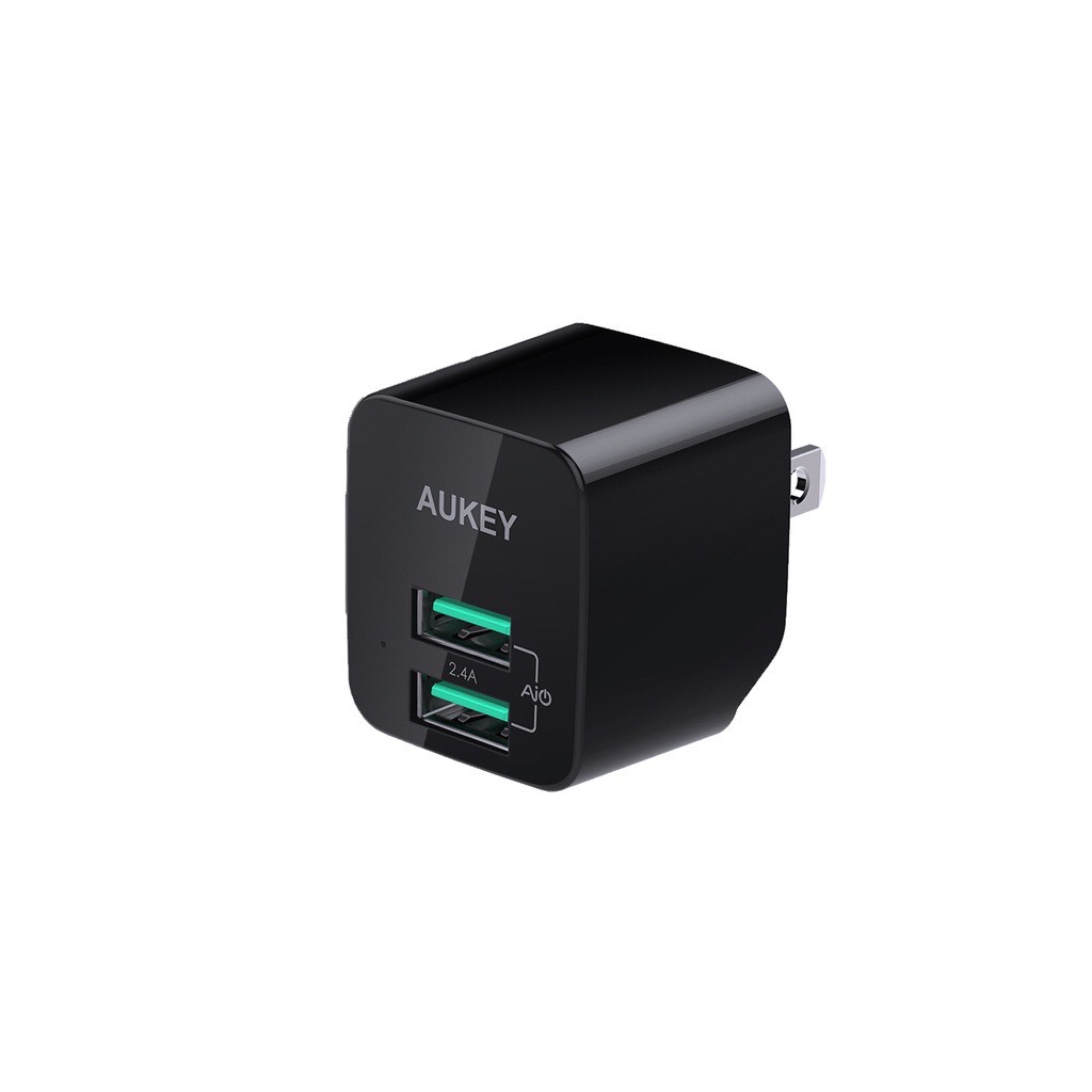 Cốc Sạc USB Aukey PA-U32 Đầu Ra 2.4A Công Nghệ AiPower Thông minh - Hàng Chính Hãng