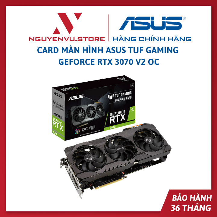 Card Màn Hình ASUS TUF Gaming GeForce RTX 3070 V2 OC | TUF-RTX3070-O8G-V2-Gaming - Hàng Chính Hãng