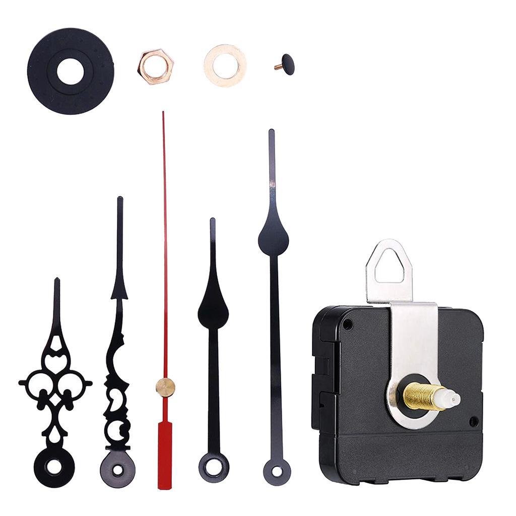 4X Black Wall Clock 3268 Movement Mechanism Hands Wall Repair Tool Parts