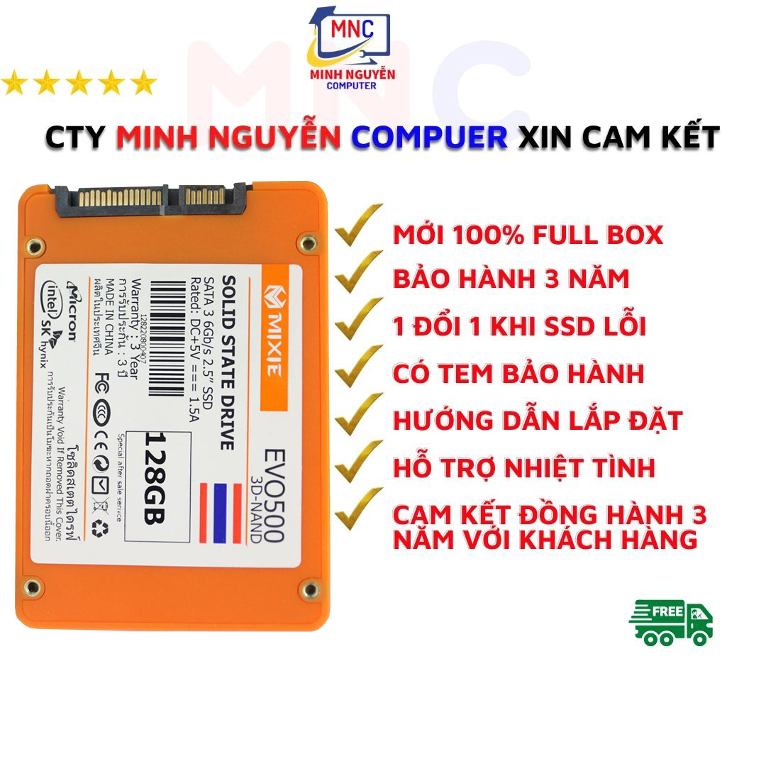 Ổ Cứng SSD 128GB MIXIE EVO500 SATA 3 - 2.5INCH - New 100% - Hàng Chính Hãng