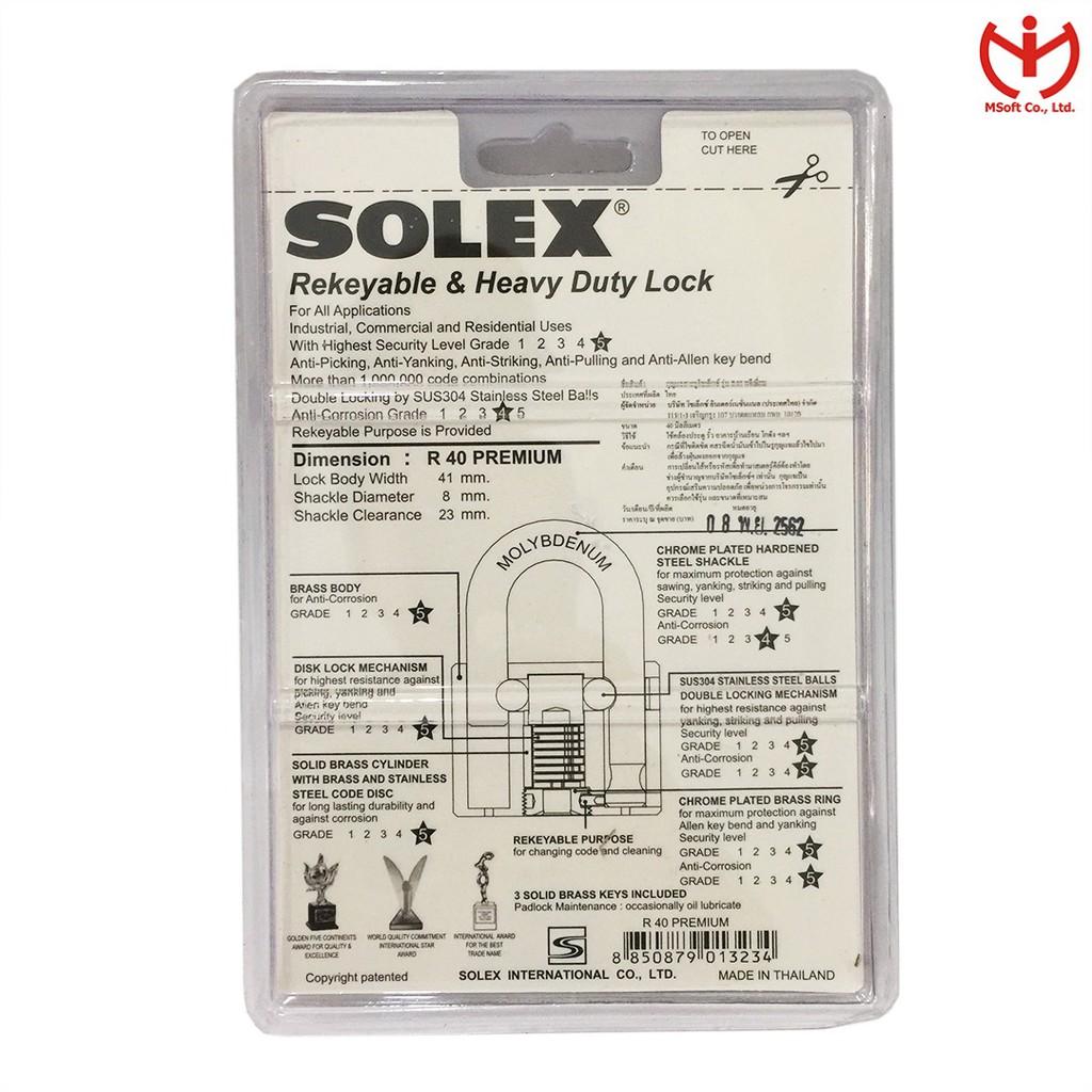 Khóa Solex R40 thân đồng rộng 40mm - MSOFT