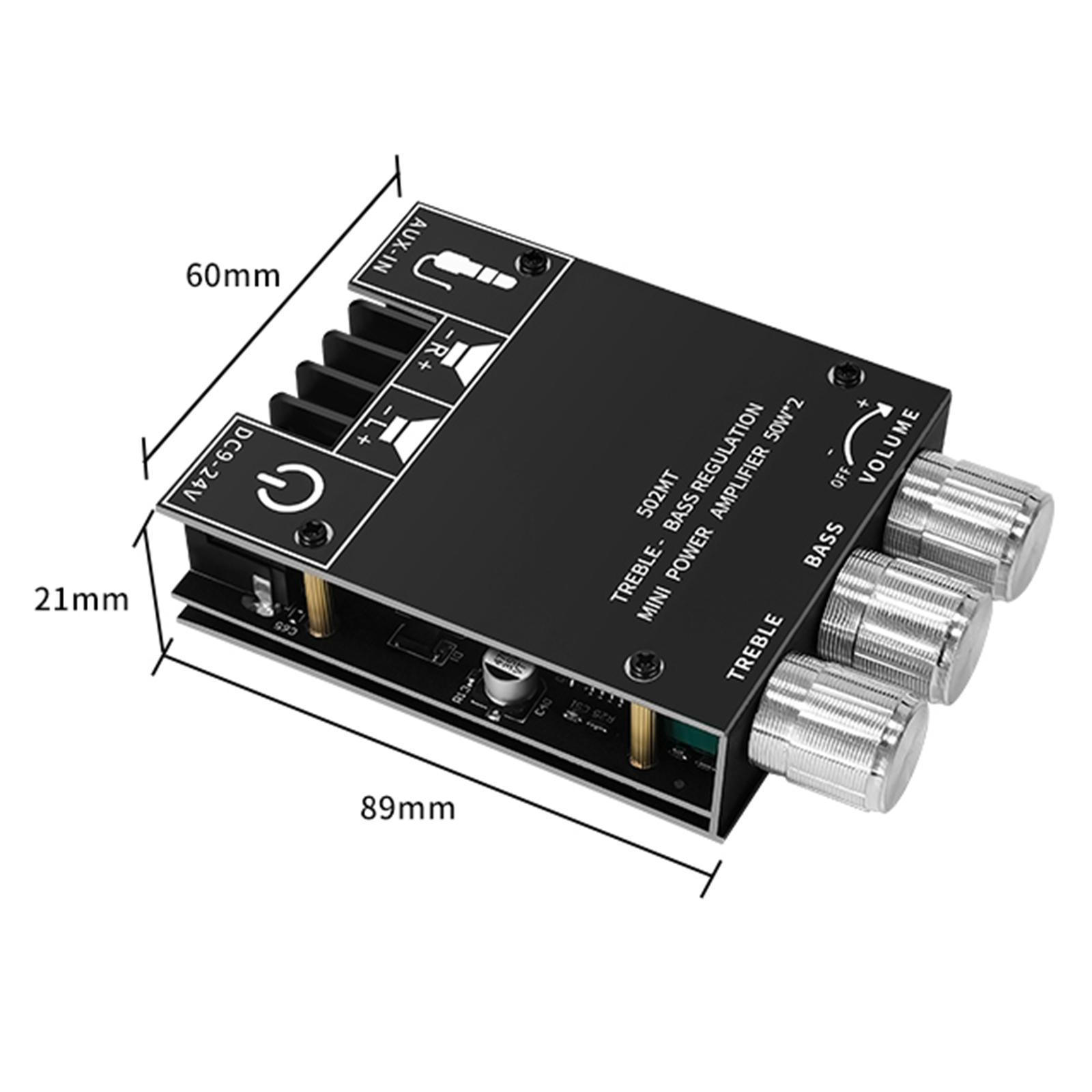 Power Amplifier Board, 50Wx2 2.0 Channel Digital Power Audio Amplifier Board Amp Board for Store Home Theater