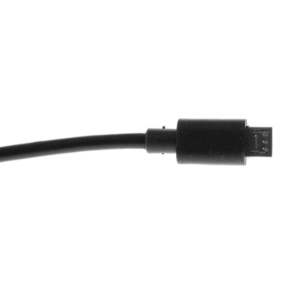Micro USB Cable Male Host to USB Type-A & Micro USB Female OTG Adapter For Android Phone Tablet Black