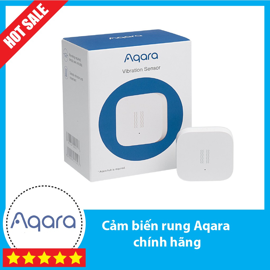 Cảm biến rung Aqara - Đo độ rung, độ nghiêng hoặc rơi, Kết nối zigbee, tương thích Aqara Home Mi Home Xiaomi