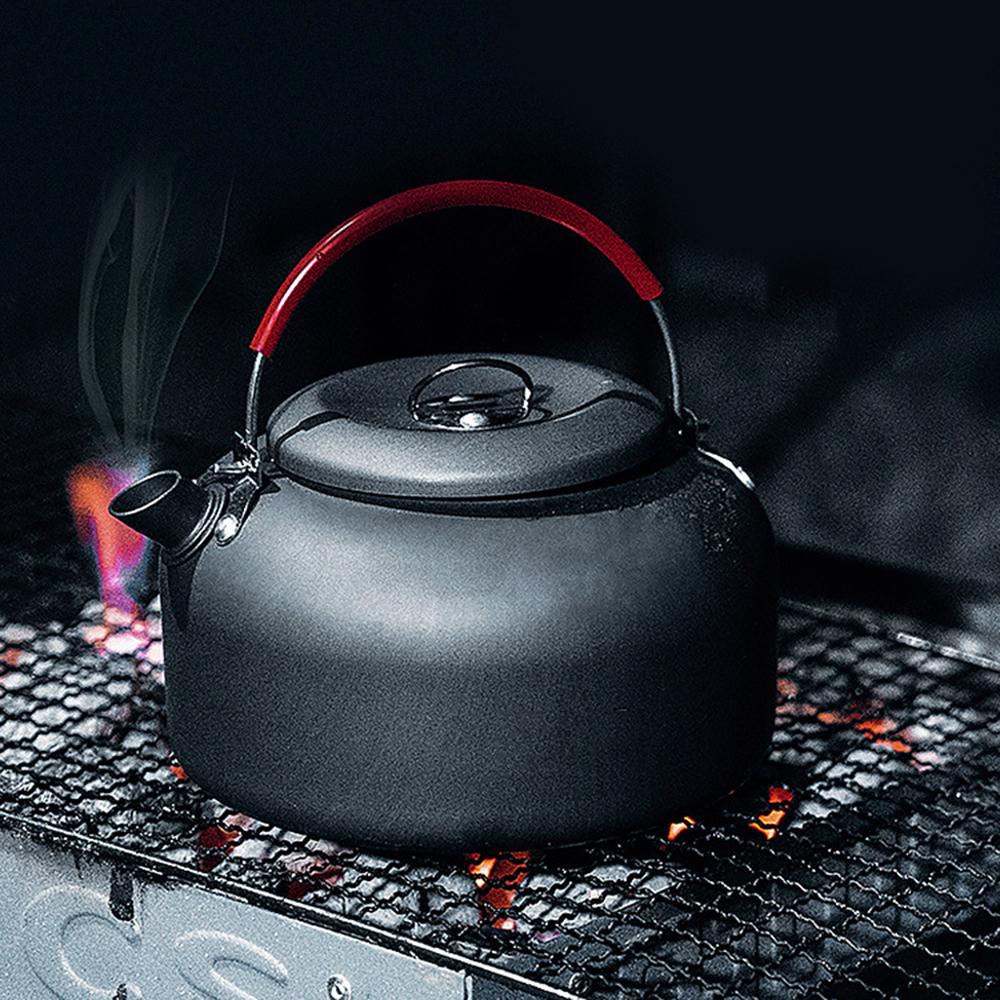 0.8L/1.4L Outdoor Lightweight Aluminum Teapot Kettle Coffee Pot for Camping Hiking Backpacking
