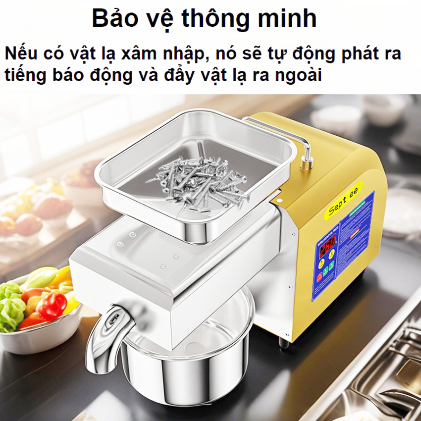 Máy ép dầu ăn thực vật, dùng trong gia đình thương hiệu Mỹ cao cấp Septree Z6 - Công suất 1250W - Hàng Nhập Khẩu
