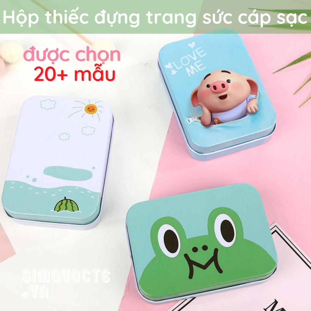 Hộp Thiếc Mini Vintage Đựng Trang Sức và Kẹp Tóc Nhỏ Dễ Thương