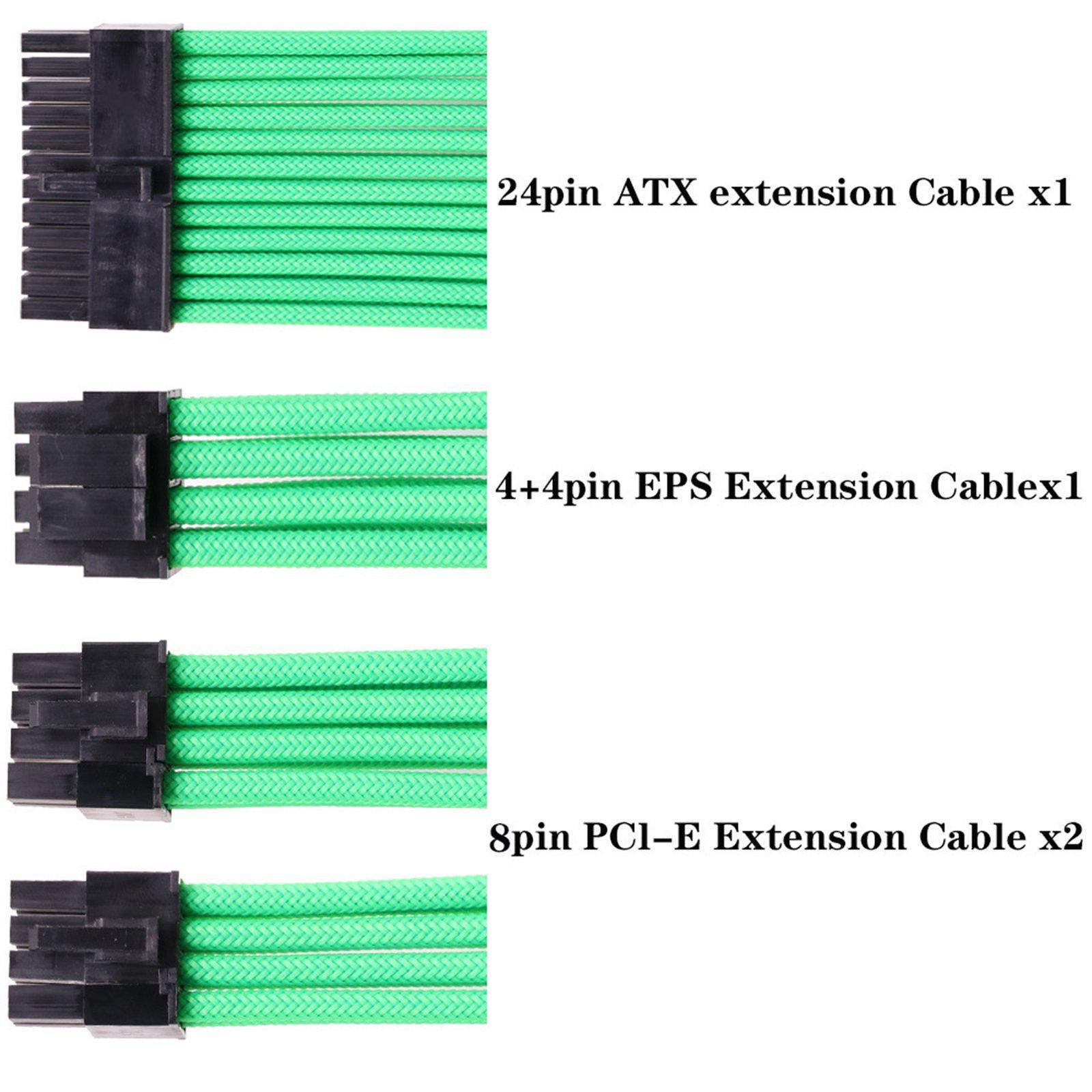PSU Extension Cable 30cm Motherboard 20+4P 8P 8P 2x PC