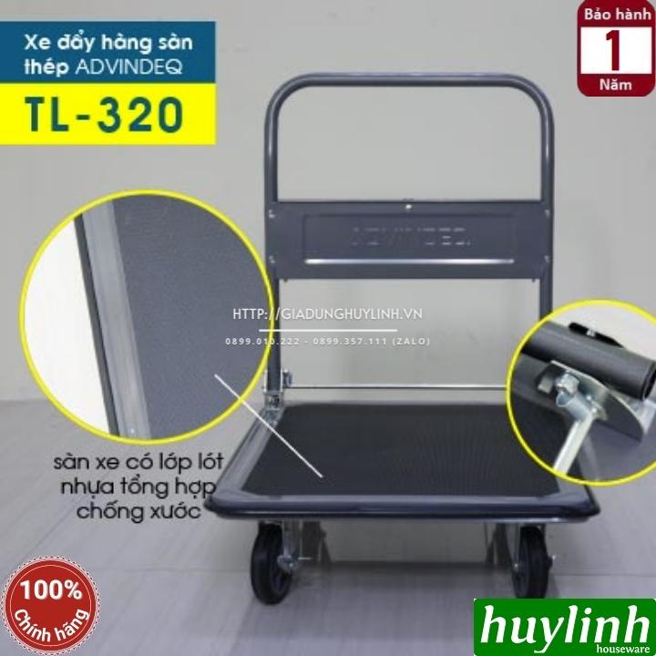 Xe kéo đẩy hàng sàn thép Advindeq TL-320 - Tải trọng 300kg - Chính hãng