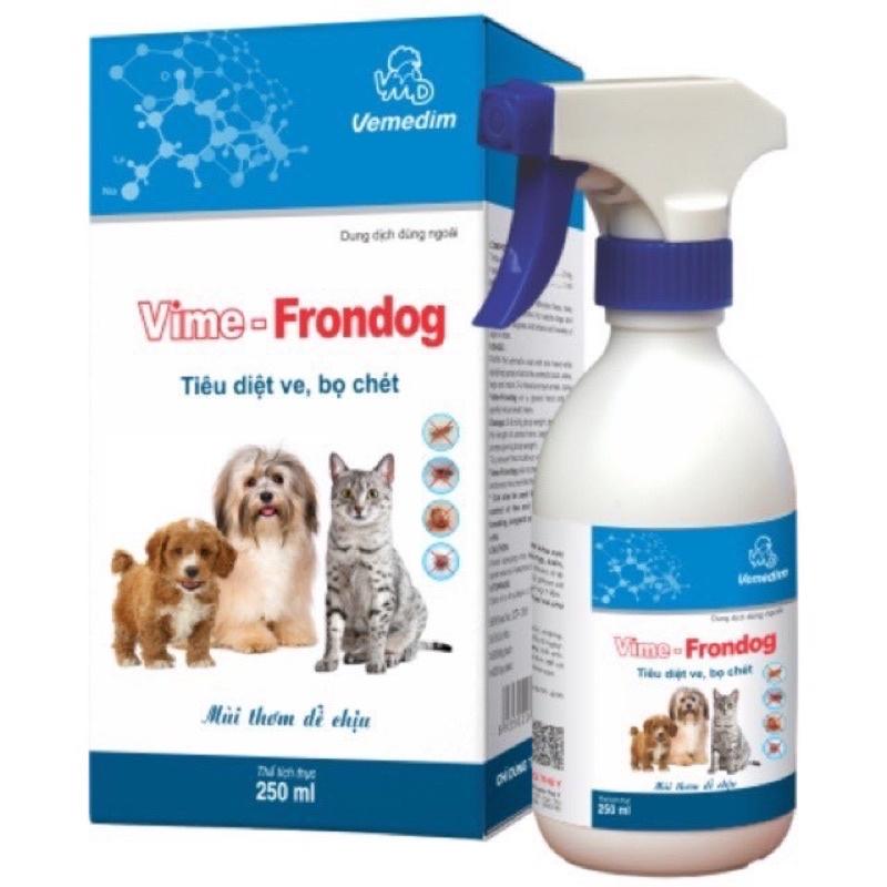 XỊT VE RẬN, BỌ CHÉT Ở CHÓ MÈO 250ML