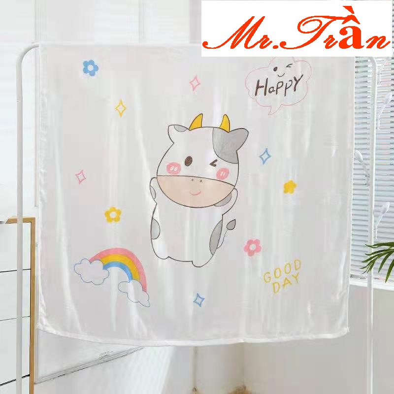Chăn lụa siêu mềm, siêu mát, họa tiết dễ thương