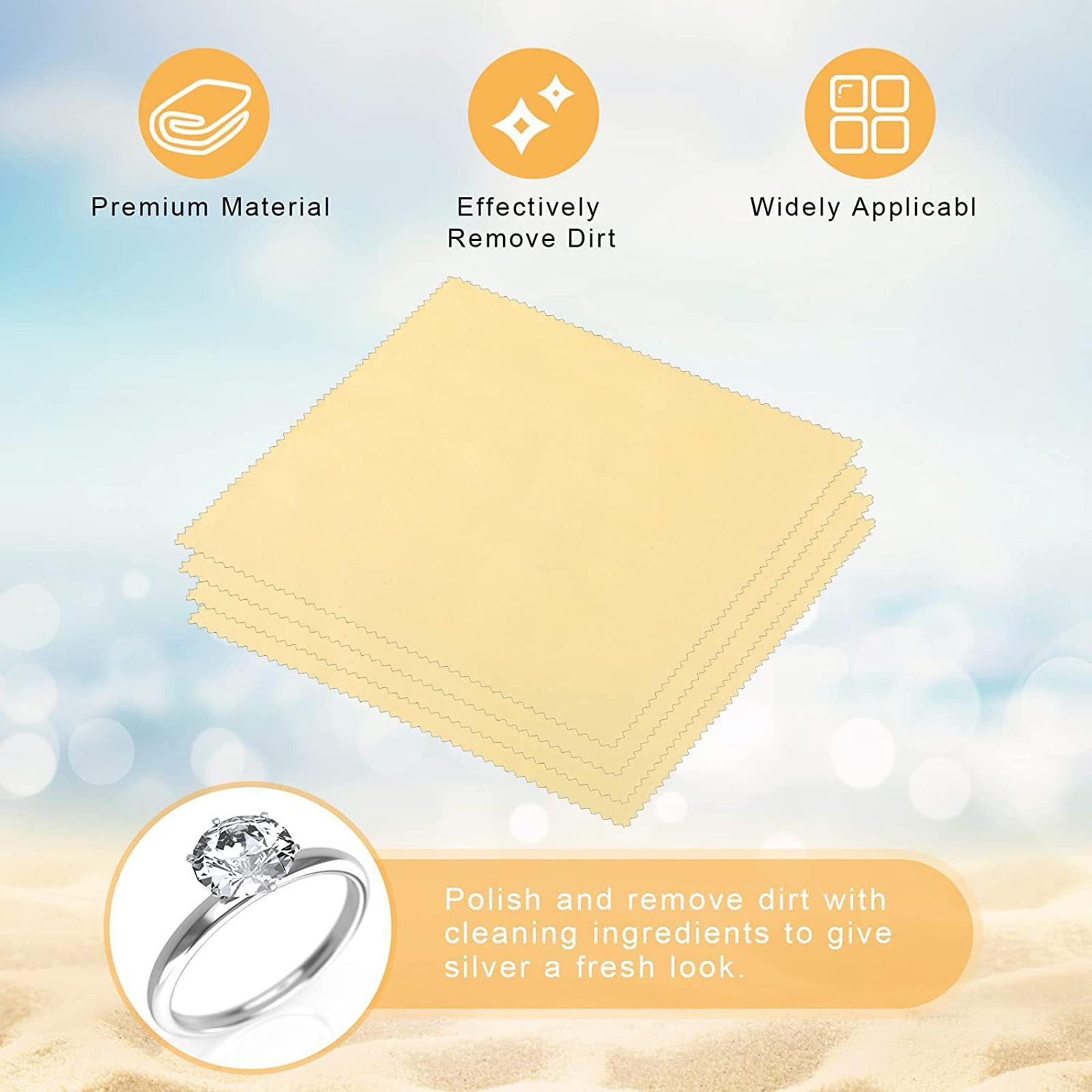 73Pcs Storage Bags Plastic Cleaning Cloth for Platinum Jewelry Silverware Screens