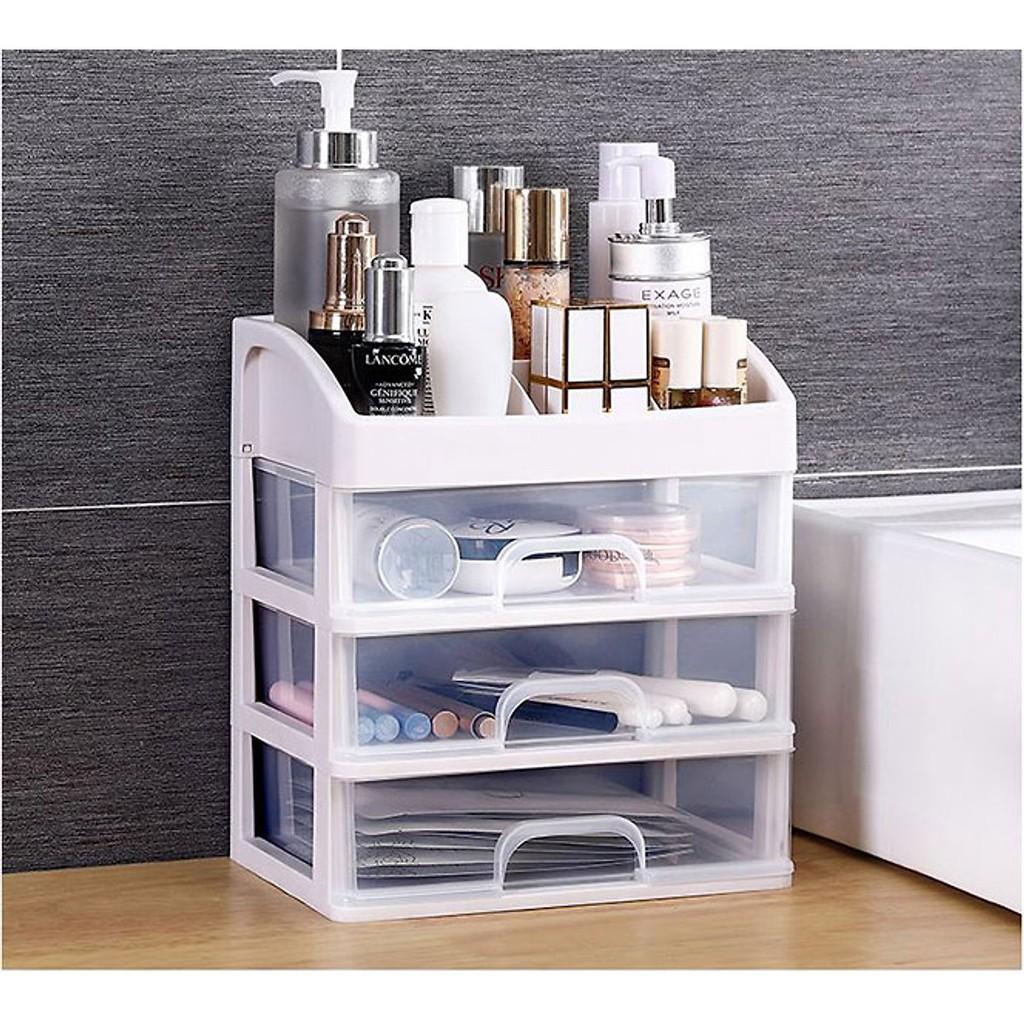 KỆ ĐỰNG MỸ PHẨM BẰNG NHỰA 4 TẦNG TRONG SUỐT