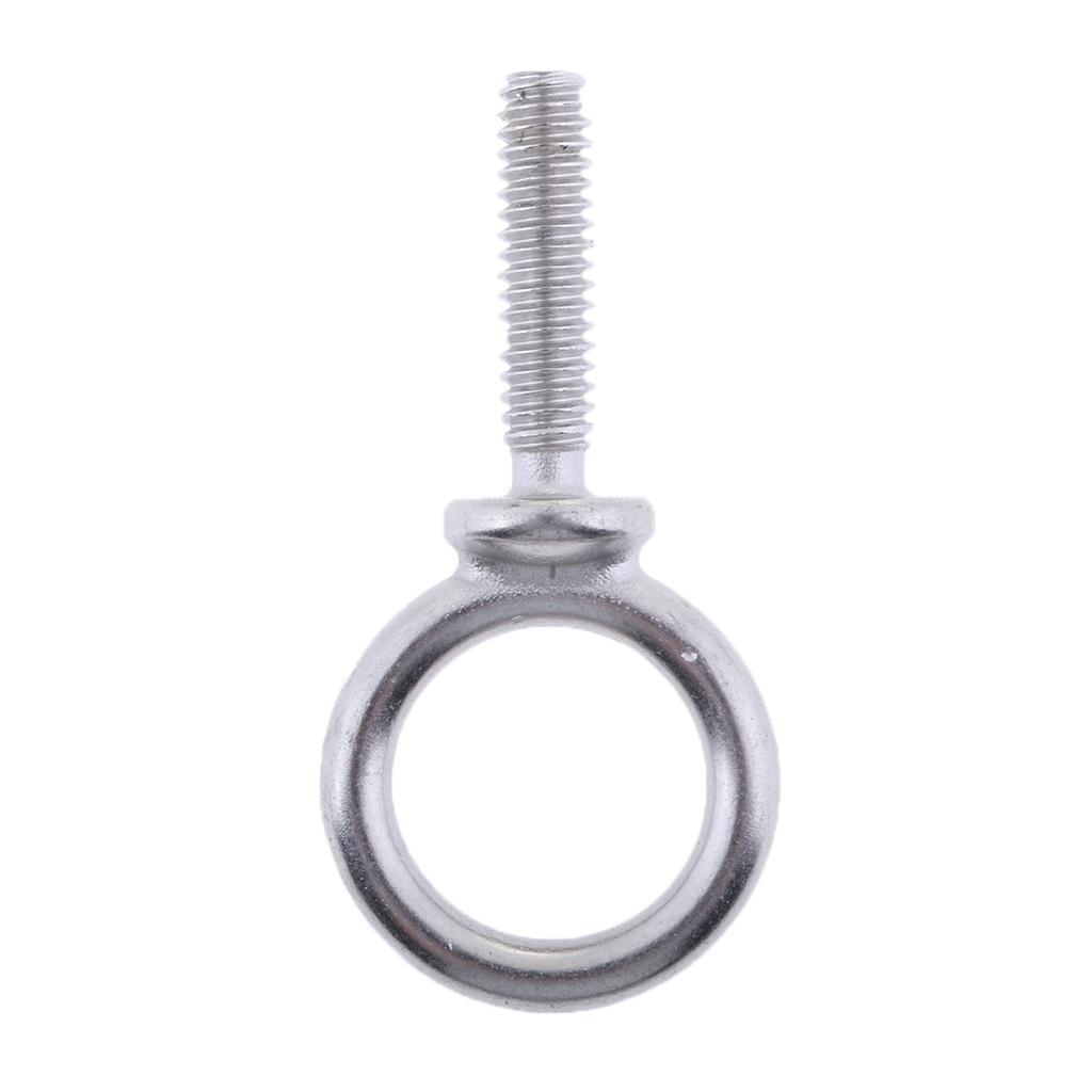 2-4pack 304 Stainless Steel Lifting Eye Bolt Ring Shape Screws Nuts Part M4