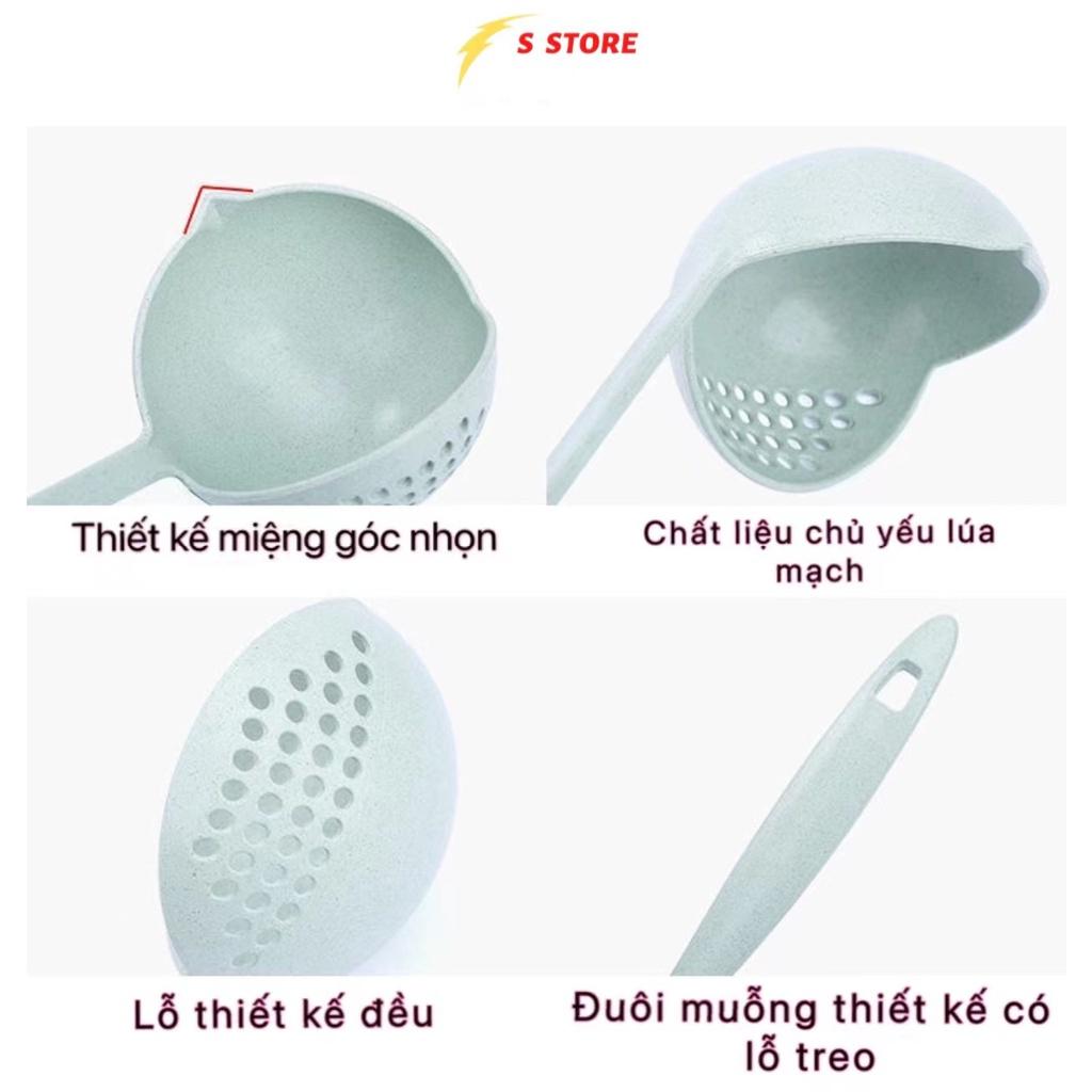 Vá vớt có lỗ và Vá múc canh tiện dụng, Muôi, muỗng thủng ăn lẩu, múc canh 2 trong 1