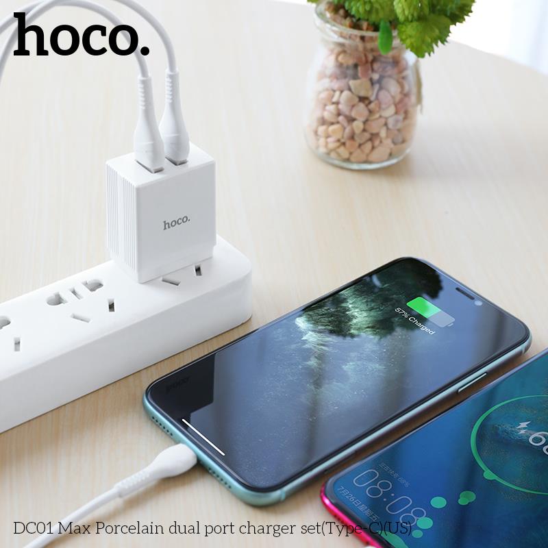 Bộ Củ Sạc Hoco DC01 Max Cáp TypeC - Hàng chính hãng