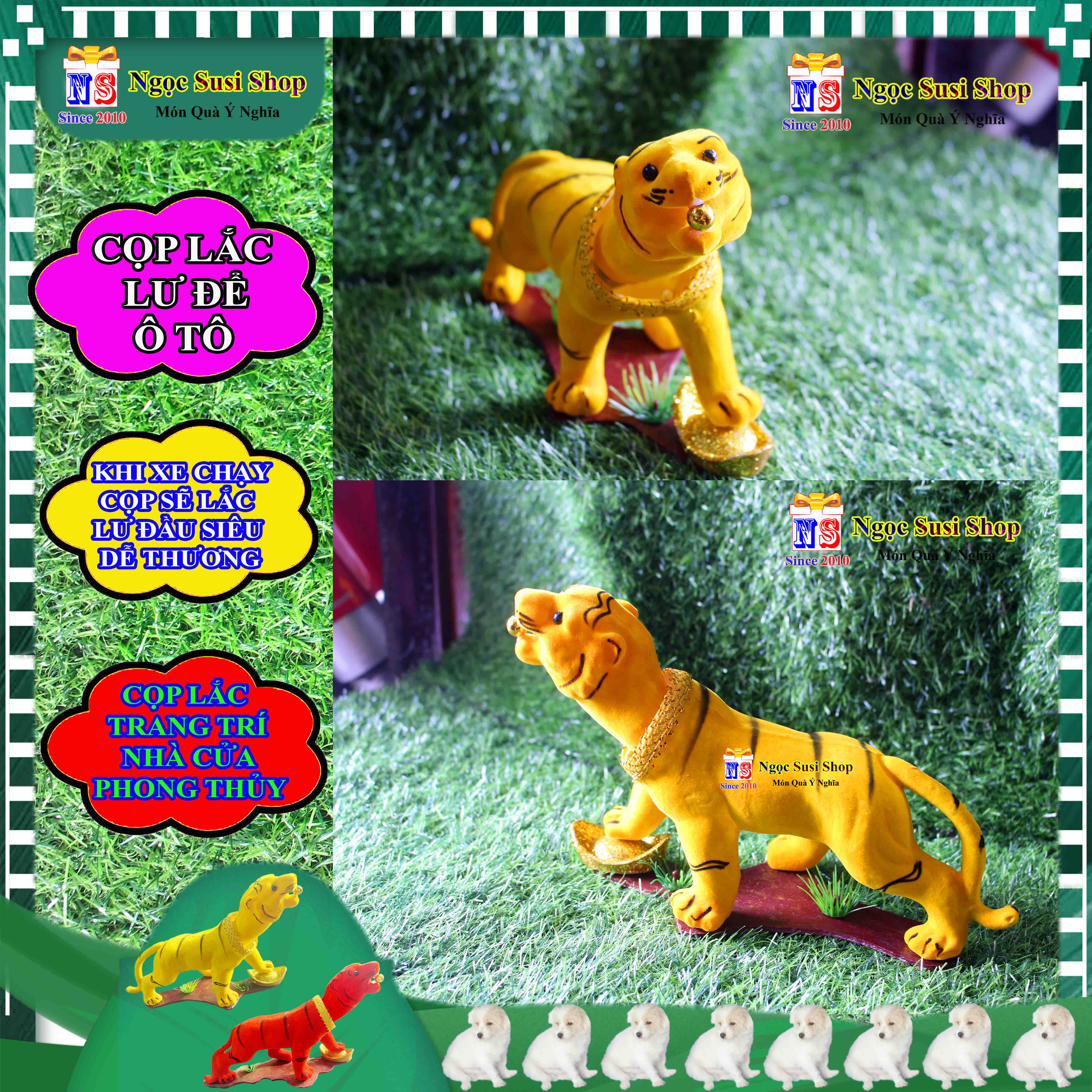 CON HỔ ĐỂ TAPLO Ô TÔ XE HƠI LẮC LƯ ĐẦU PHONG THỦY - CON CỌP ĐỂ Ô TÔ PHONG THỦY LẮC LƯ