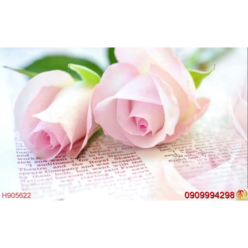 Tranh dán tường Hoa 3d, tranh hoa lá nhiều mẫu