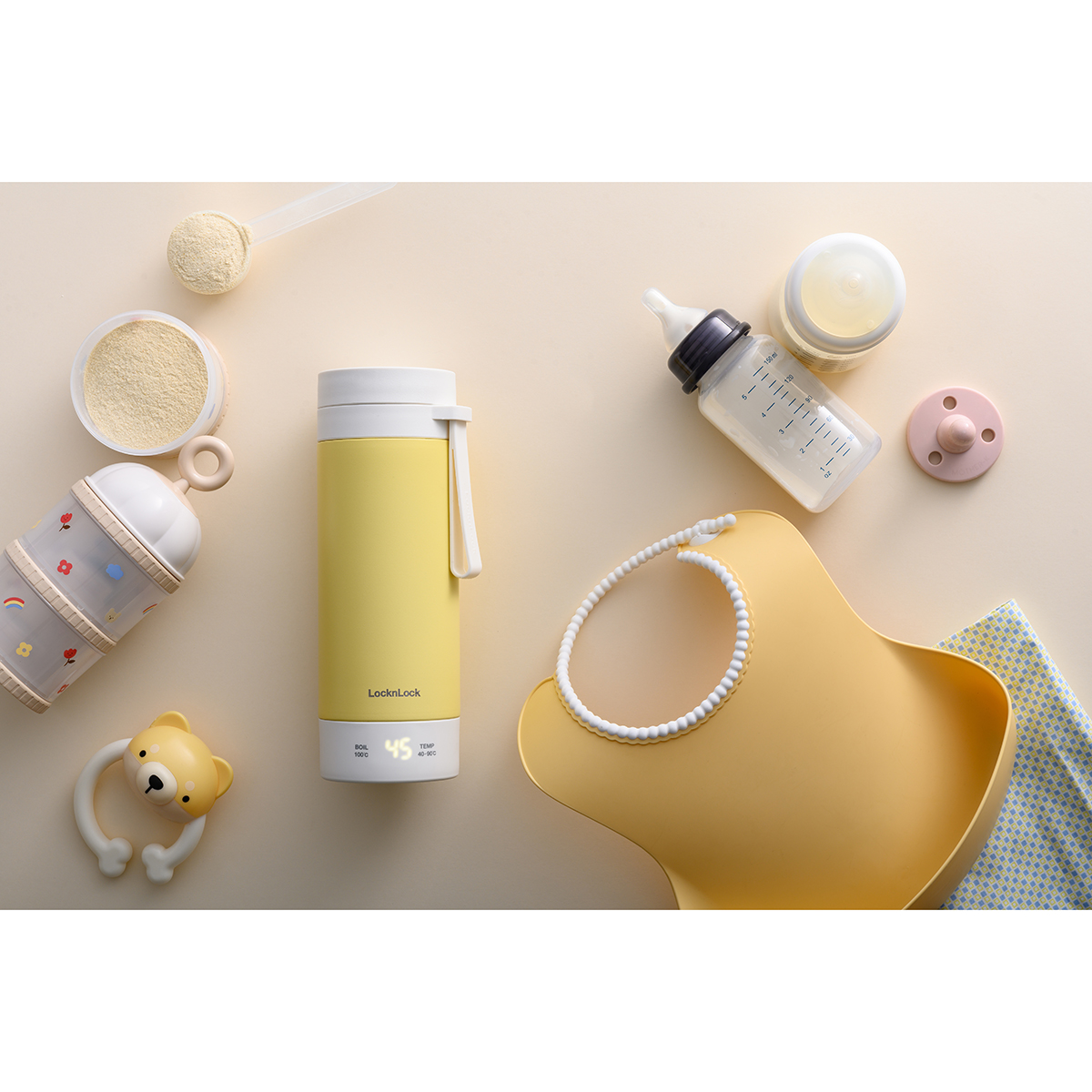 Bình đun giữ nhiệt Locknlock Heating tumbler EJC723IVY - 220-240V, 50-60Hz, 300W - Dung tích 300ml
