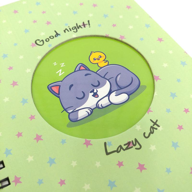 Sổ Lò Xo Teen Kẻ Ngang 80gsm Lazy Cat - The Sun