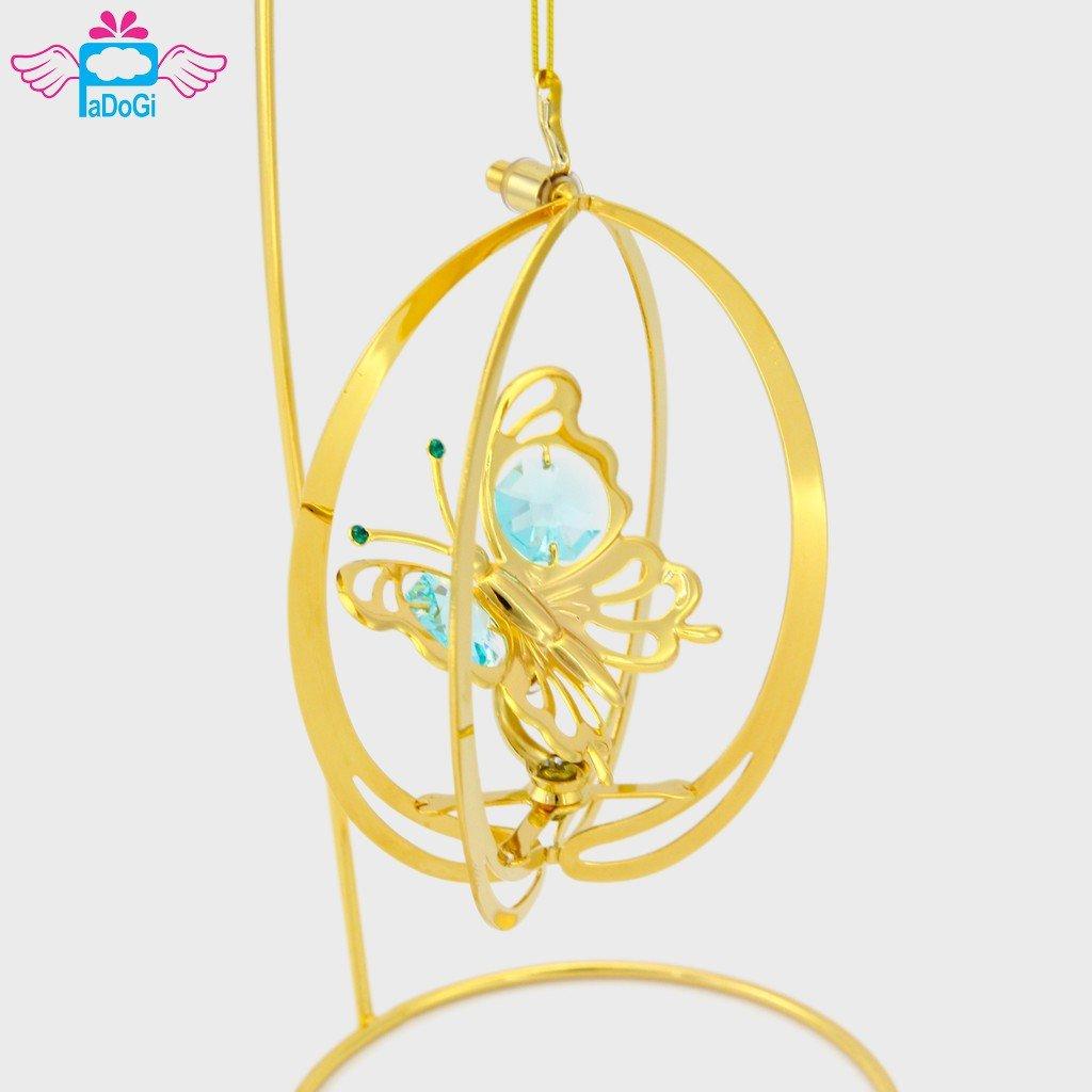 Dây Treo Vòng Oval Bướm Mạ Vàng