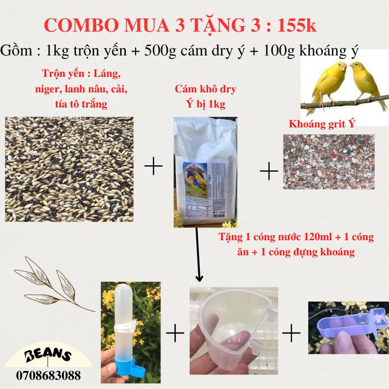 COMBO Thức ăn đầy đủ cho chim yến hót siêu tiết kiệm, siêu lơi hàng nhập của Ý