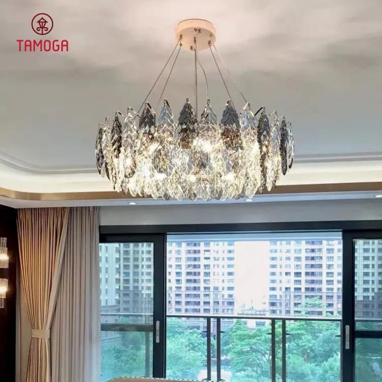 Đèn chùm pha lê thả trần cao cấp