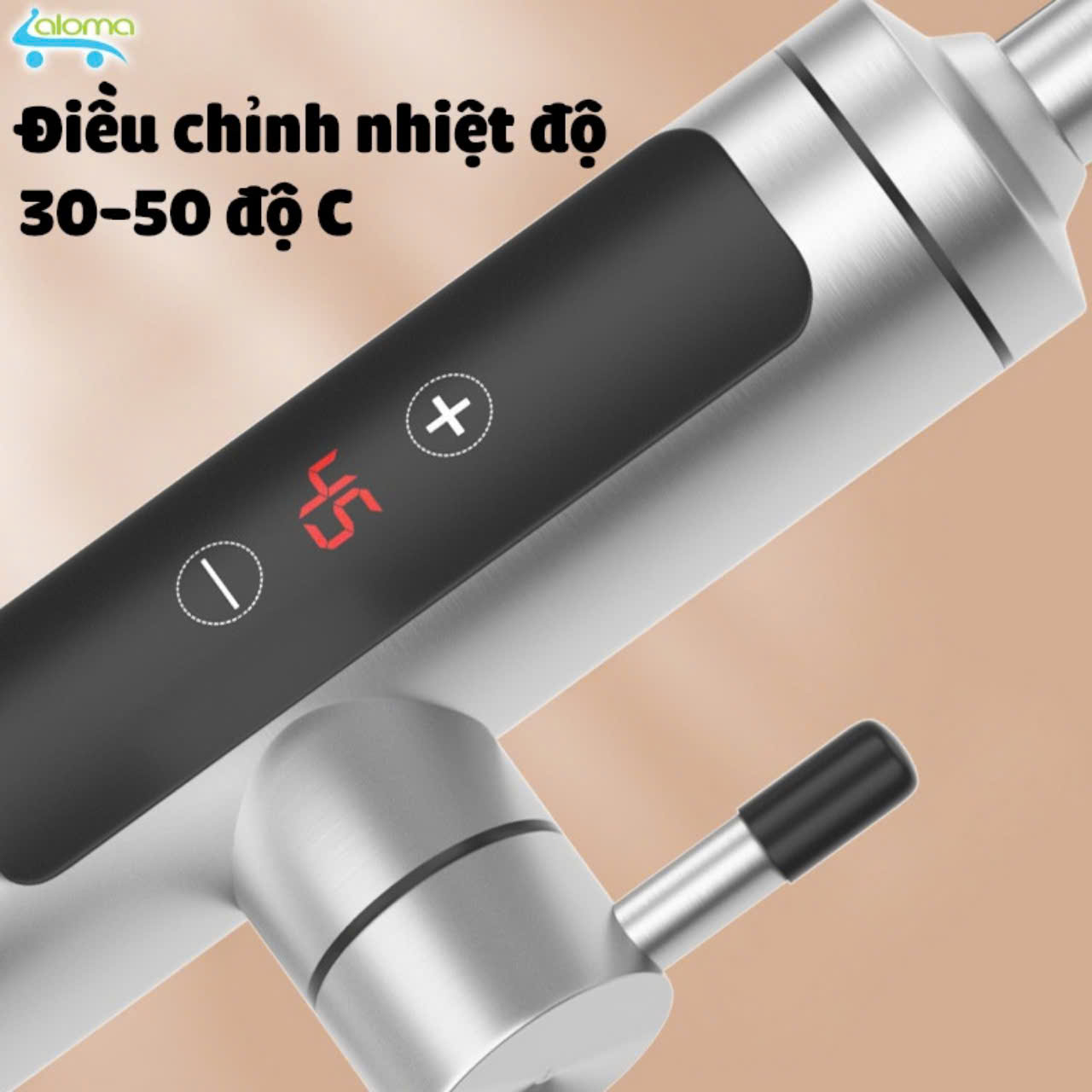 (CÓ CHỈNH NHIỆT ĐỘ) máy nước nóng trực tiếp tại vòi, chất liệu inox 304. tặng ổ cắm chống giật