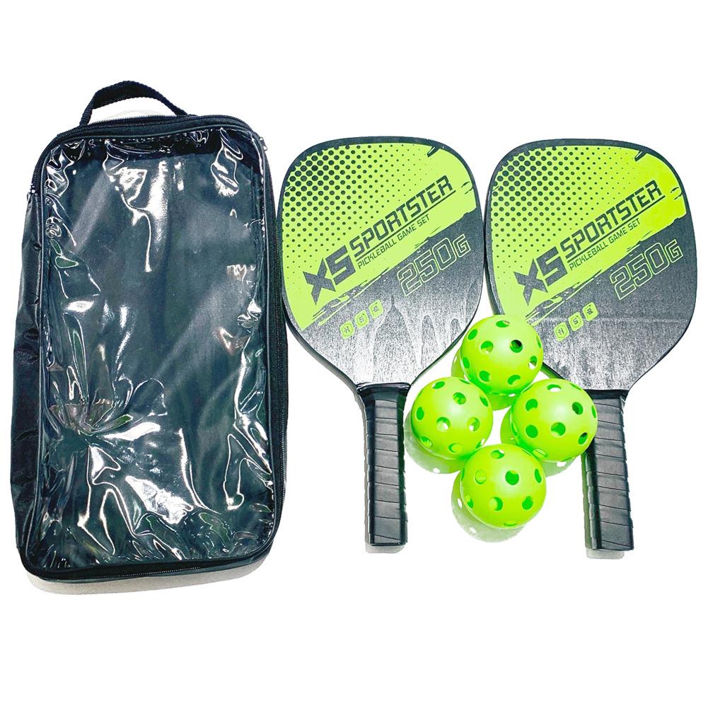Set vợt bóng bàn gồm 2 vợt 4 bóng màu xanh lá