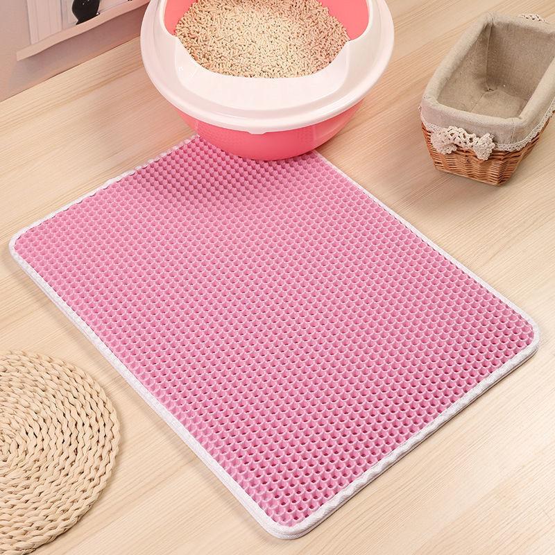 Mat lứa mèo, thảm hộp xả rác, tổ ong kép bẫy thiết kế thảm lứa （màu xanh ， 40*50 cm）