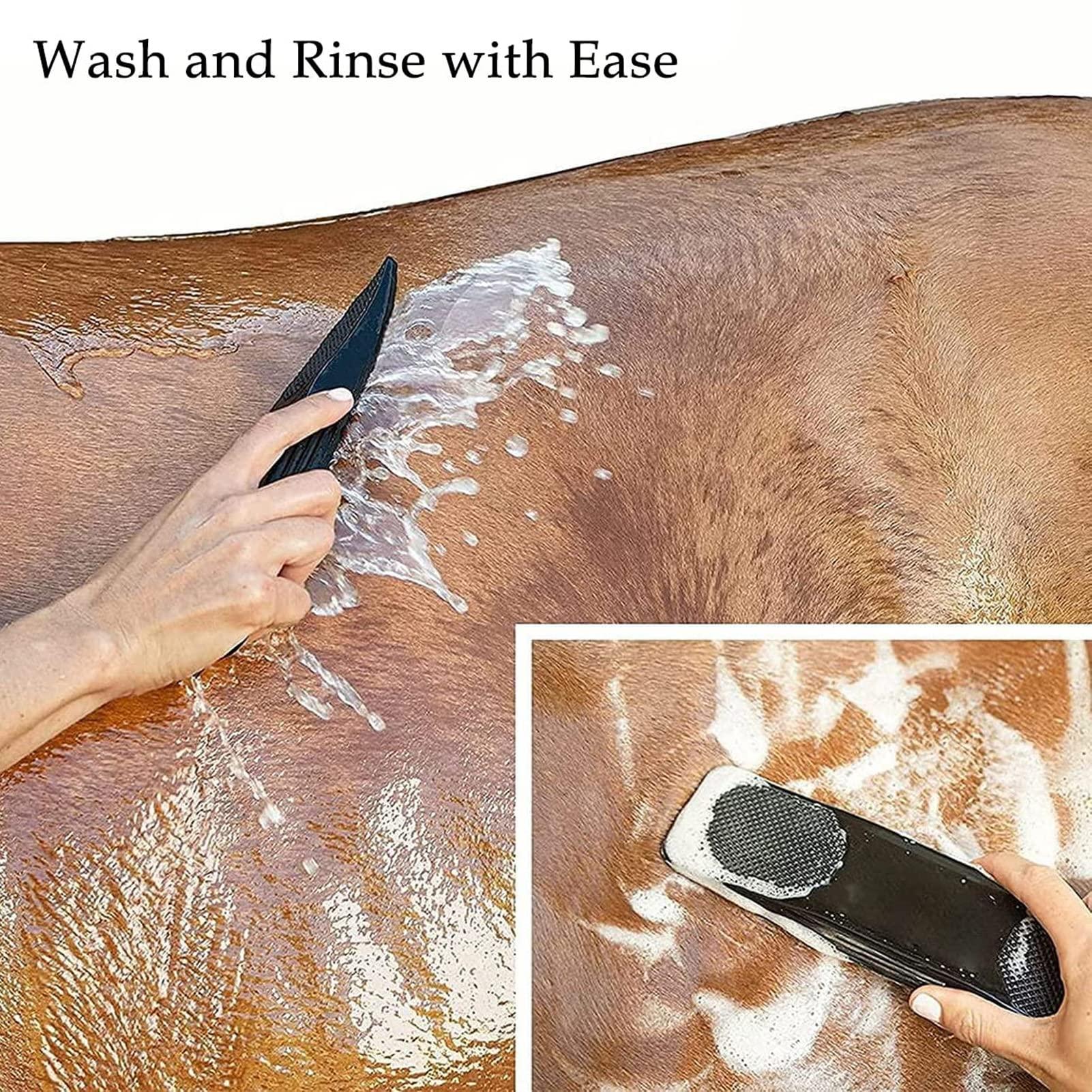 Bàn chải chải chuốt cho ngựa, bàn chải ngựa massage 6 trong 1 bàn chải cho móng ngựa, để những sợi lông khô và hèn nhát của ngựa và những con chó lớn