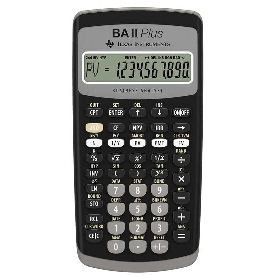 Máy tính Tài chính, CFA, FRM - Texas Instruments BA II Plus