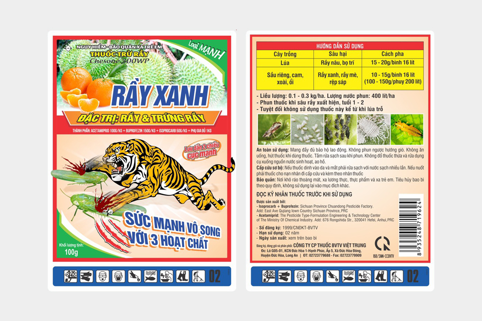 Rầy Xanh 100gr - Lưu dẫn 2 chiều với 3 hoạt chất mạnh trừ rầy và trứng rầy - trừ Rầy nâu - bọ trĩ - rầy xanh - rầy mè - rệp sáp