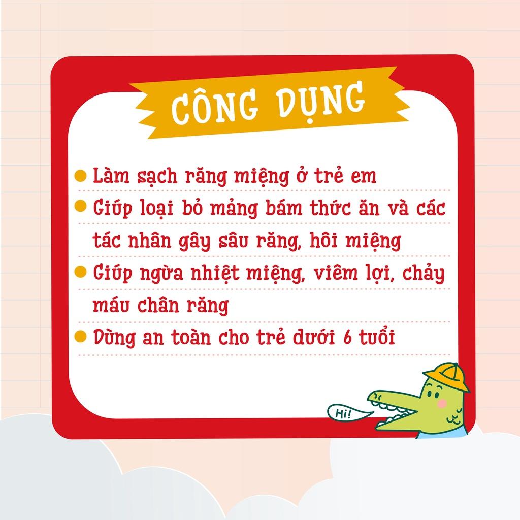 Kem đánh răng thảo dược Ích Nhi Nam Dược hương dưa gang tuýp 50g cho bé dưới 6 tuổi,có thể nuốt được