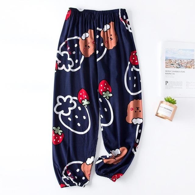 Quần dài nữ bo gấu chất liệu vải lanh thoải mái, thoáng mát, nhiều họa tiết, freesize từ 45 đến 75 kg