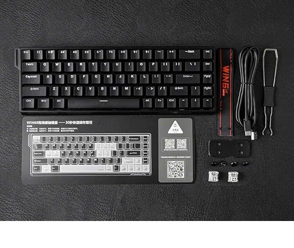Bàn phím cơ Gaming có dây AULA WIN68HE (Phiên bản Đen/ Gray Wood magnetic switch - Rapid trigger) - Hàng Chính Hãng