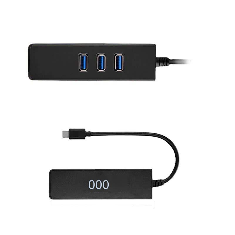 Phong cách mới nhất Type-C Gigabit card mạng có dây USB3.0HUB hub usb sang rj45 Gigabit card mạng