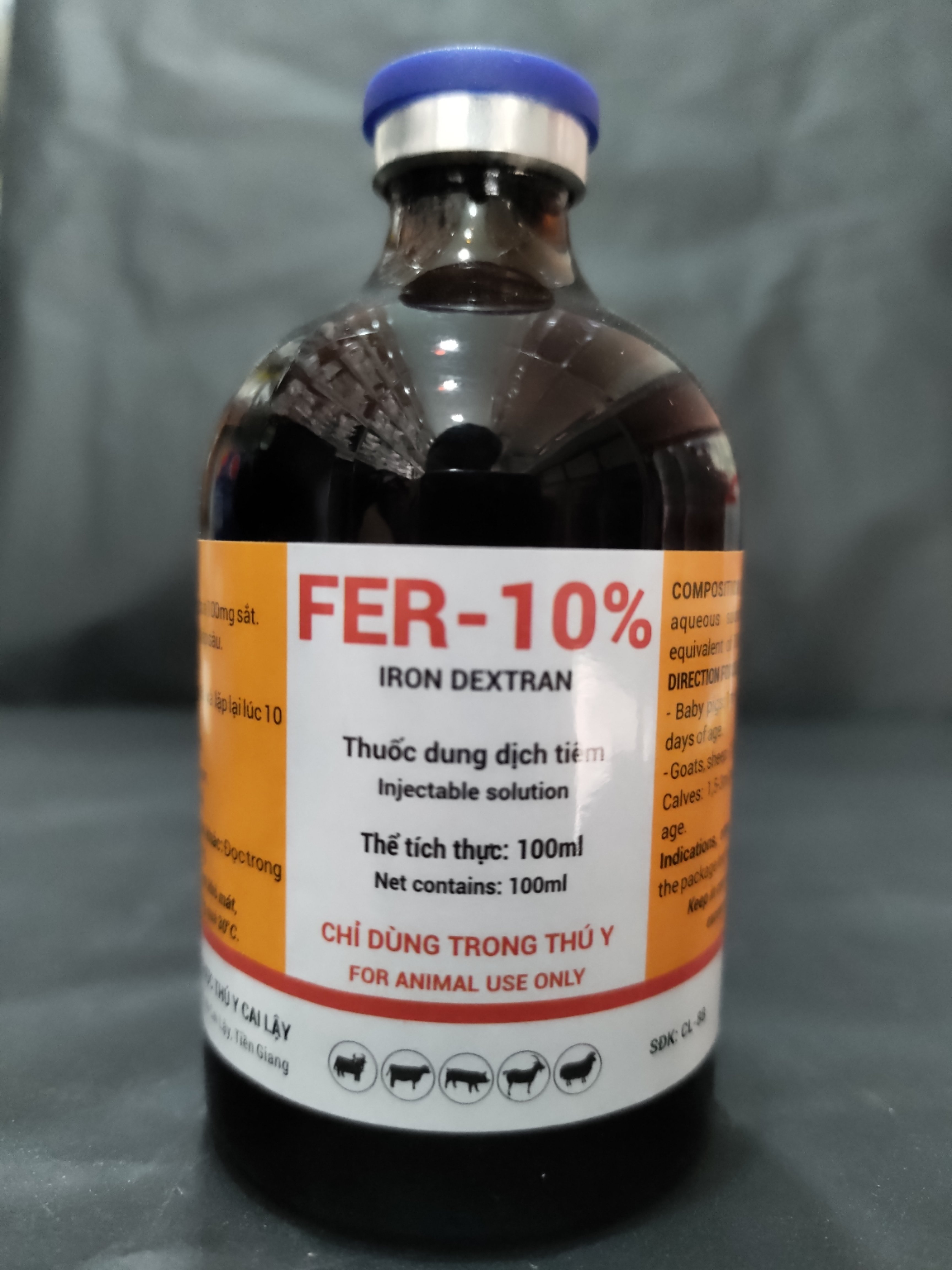 FER 10% 100ML Thuốc dung dịch tiêm iron dextran bổ sung sắt