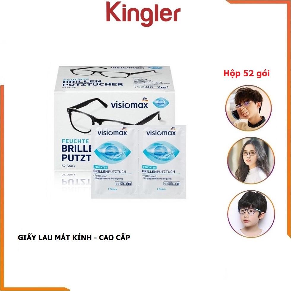 Khăn Lau Mắt Kính VisioMax - Hộp 52 Gói - An Toàn, Sạch - Bảo Vệ Kính Khỏi Bụi Bẩn, Vân Tay, Mờ , An Toàn Cho Mắt Kính- Kingler 7226