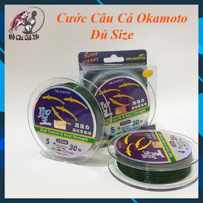 Cước Câu Cá Okamoto 300m, Cước 4 Con Cá, Cước Làm Thẻo Trục Câu Đài, Cước Câu Lục Lăng Xê Đủ Size