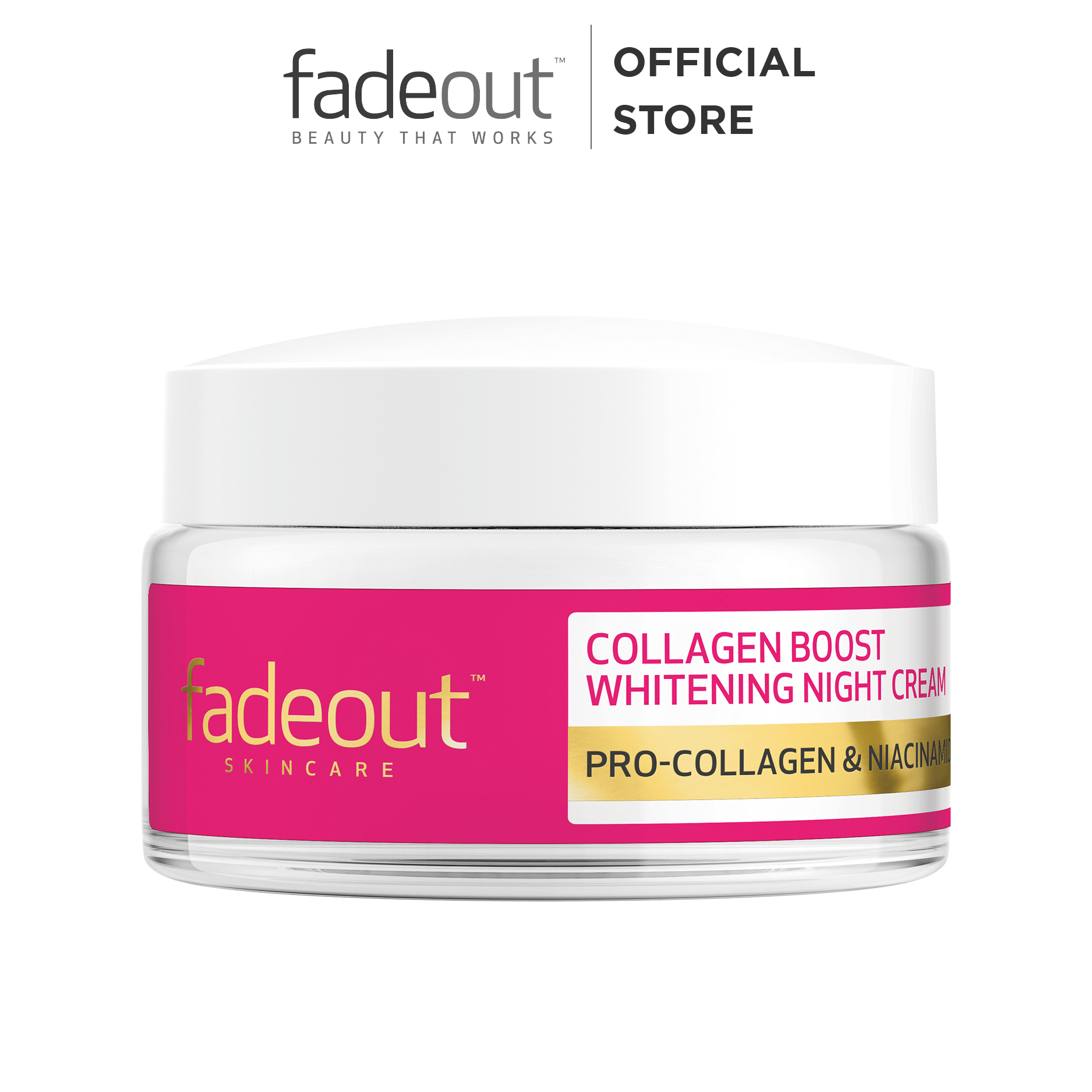 KEM DƯỠNG TRẮNG DA TĂNG CƯỜNG COLLAGEN BAN ĐÊM - FADEOUT COLLAGEN BOOST WHITENING NIGHT CREAM 50ML