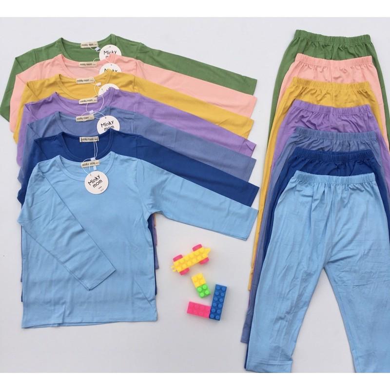 Bộ dài tay Minky Mom thun lạnh SIZE ĐẠI mềm mịn mát cho bé
