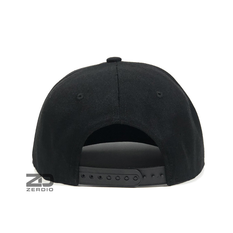 Nón hiphop nam nữ, mũ snapback đen SN82 vải kaki cao cấp