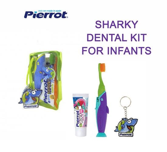 Bộ kit chăm sóc răng miệng trẻ em Cá mập Pierrot