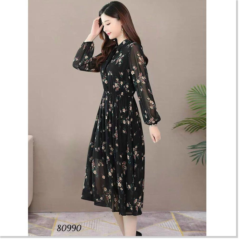 ĐẦM VOAN LỤA HOA DỰ TIỆC DÀNH CHO CÁC QUÝ CÔ THỜI TRANG LANO STORE