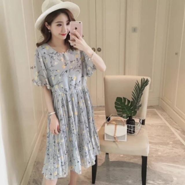 Váy bầu voan dạo phố công sở