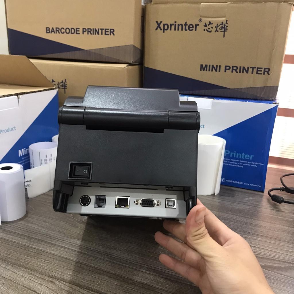 Máy in mã vạch ,máy in đơn hàng, máy in tem Xprinter XP 350BM ( cổng LAN + COM + USB)-tốc độ in 152mm/s- [Hàng Chính Hãng]