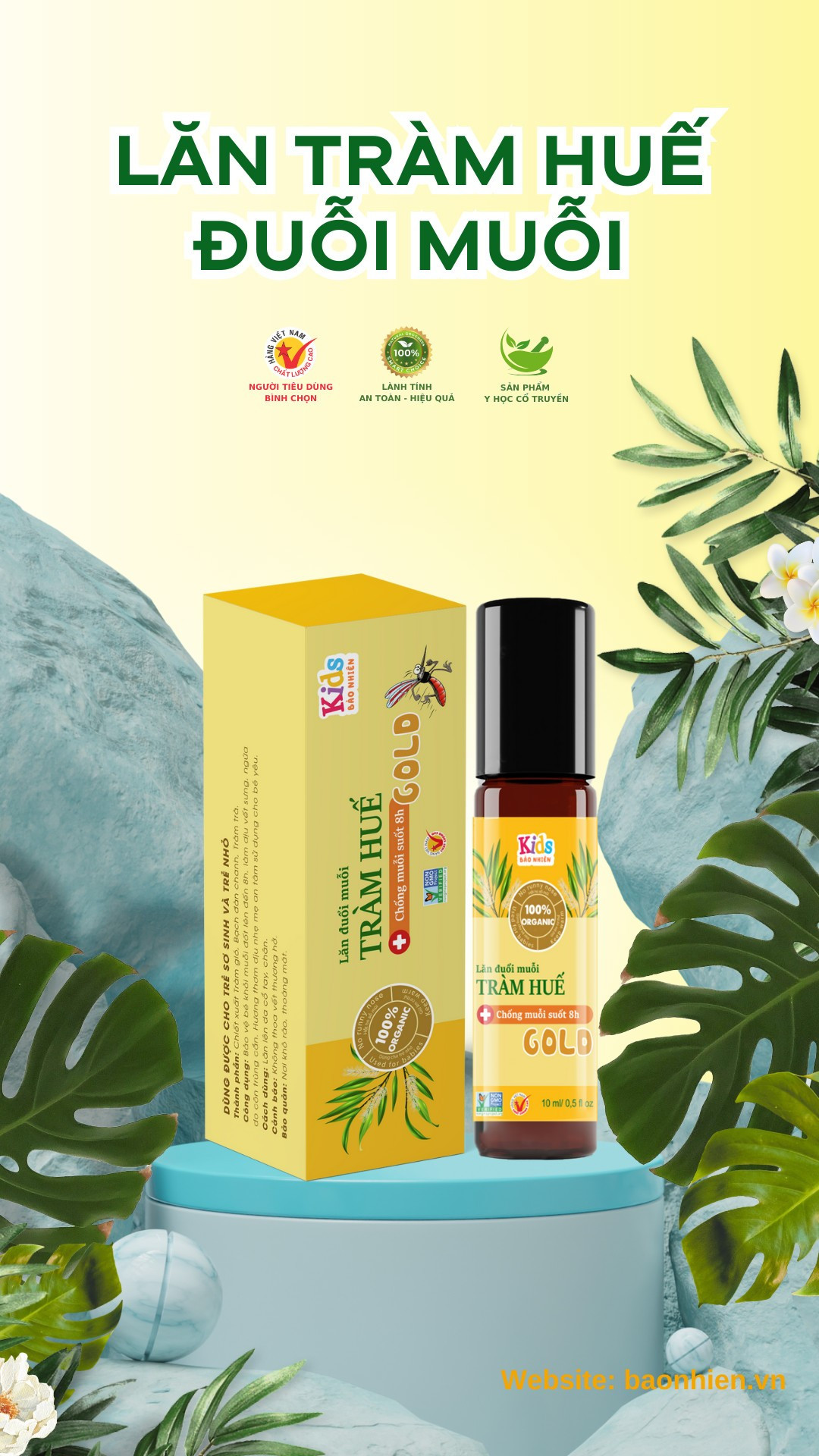 Lăn xua muỗi tràm huế - Bảo Nhiên Chính hãng