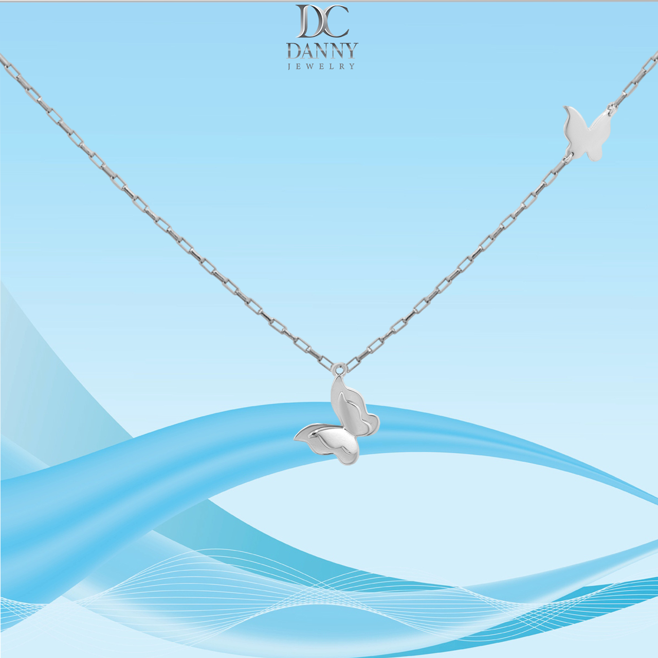 Dây Chuyền Có Mặt Danny Jewelry Bạc 925 Xi Rhodium Hình Bướm DM051