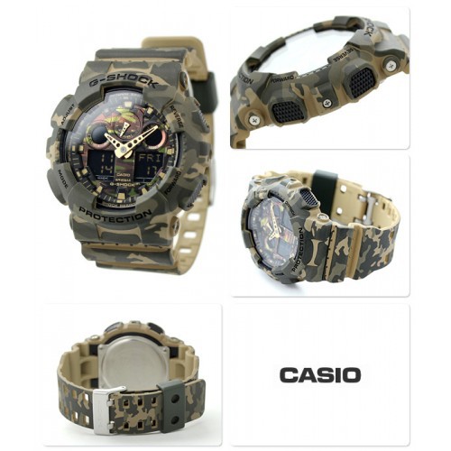 Đồng hồ nam dây nhựa G-SHOCK Casio Anh Khuê GA-100CM-5ADR